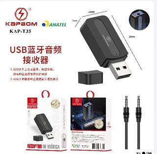 Receptor Adaptador Car Bluetooth Usb P2 Audio Stereo