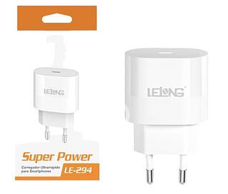 FONTE CARREGADOR TYPE C TURBO 20W - ANATEL LELONG