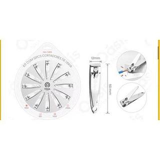 KIT 12 CORTADORES DE UNHA 5CM AÇO OASIS