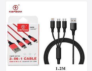 Cabo USB 3 em 1 ( V8 , Tc, Iphone)