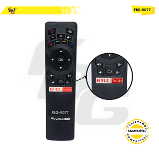 9077 CONTROLE TV COMPATÍVEL C/ MULTILASER SMART