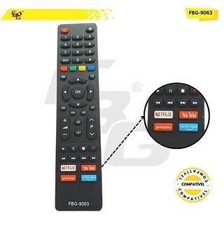 9063 CONTROLE SMART COMPATÍVEL C/ PHILCO NETFLIX/YOUT/GLOBOPLAY/PRIME