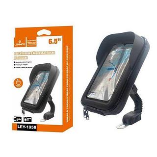 Suporte Case Capa Celular A Prova D'água 6.3 '' Gps Moto No Retrovisor-